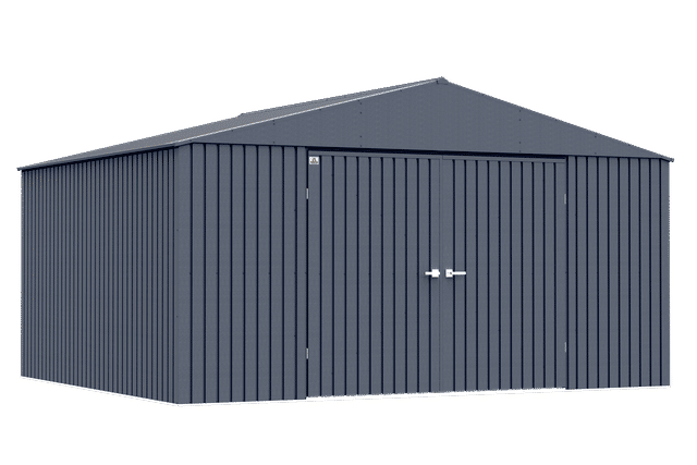 Elite Steel Storage Shed, 14X12, Anthracite