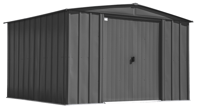 Classic Steel Storage Shed, 10X12, Charcoal