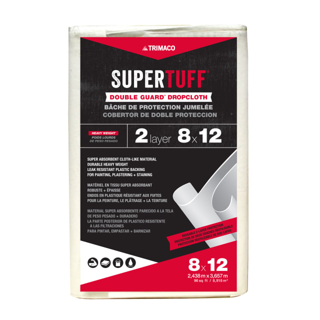 SuperTuff® Double Guard® Dropcloth, 8'x12'