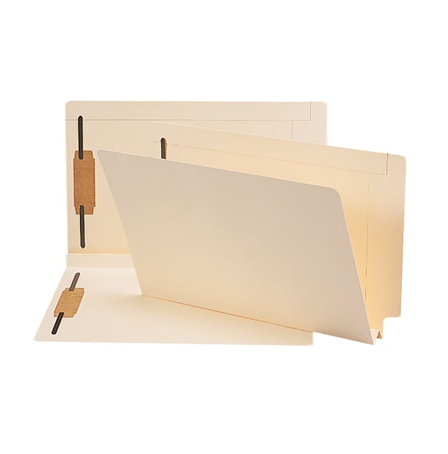 Shelf-Master® Reinforced End Tab Fastener File Folders, Straight-Cut Tab, 1-1/2 inch Expansion