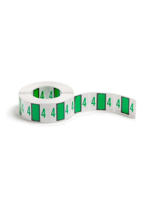 BCCRN Bar Style Color-Coded Numeric Labels, 0-9 Rolls