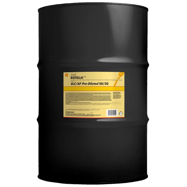 Shell Rotella Extended Life ELC Anti-Freeze + Coolant, Pre-Diluted 50/50, 55 Gallon Drum