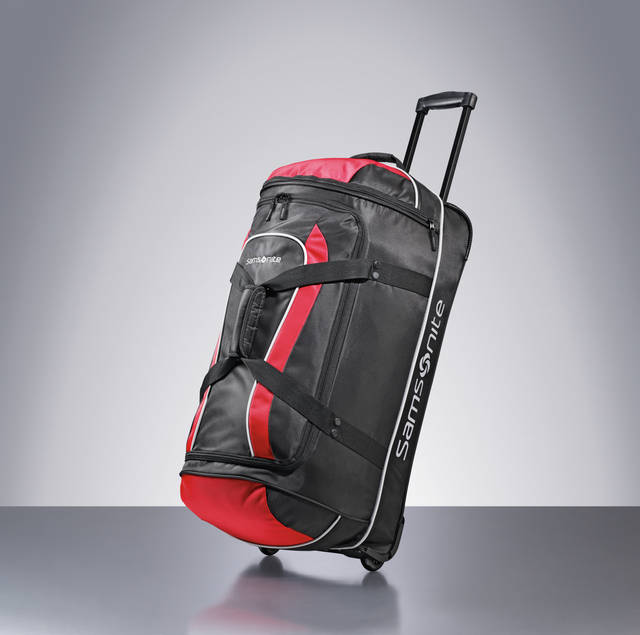 Andante Wh Drop Btm Duffel 28 (Box) - Black/Red
