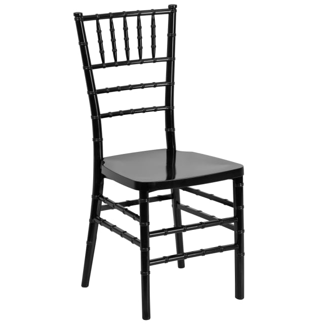 10 Pack HERCULES PREMIUM Series Black Resin Stacking Chiavari Chair