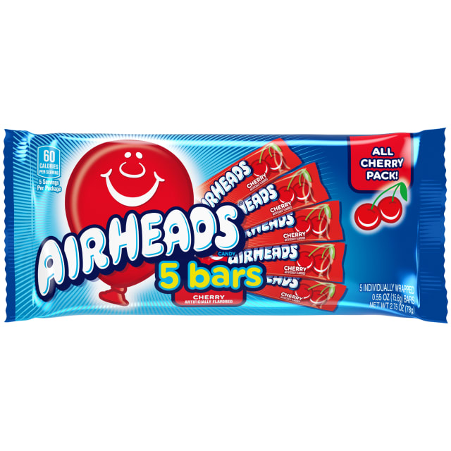 Airheads Bars Tropical Cherry Explosion 5 pc Check Stand Bag