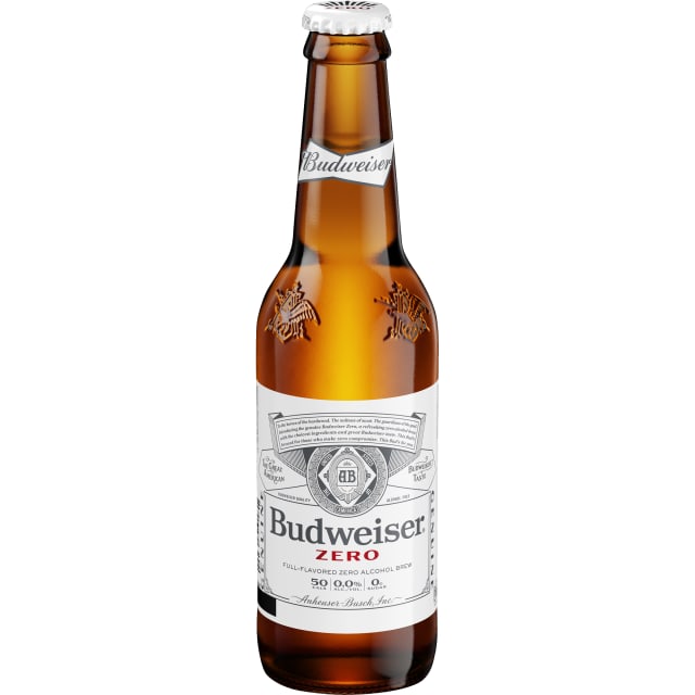 Budweiser® Zero Non-Alcoholic Beer, 12 fl. oz. Bottle