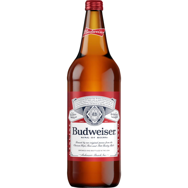 Budweiser Lager Beer 32 fl oz Bottle, 5% ABV