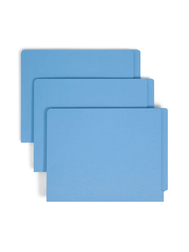 Shelf-Master® Reinforced End Tab Fastener File Folders, Straight-Cut Tab