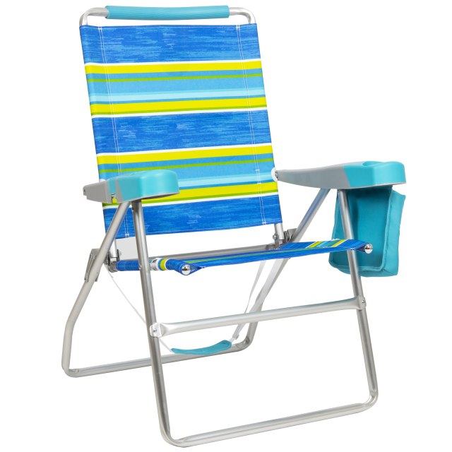 Rio Beach 4-Position 17 Inch Tall Beach Chair - Stripe