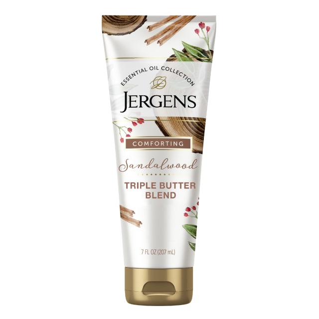Jergens Sandalwood Hand & Body Lotion For Dry Skin, 7 fl oz