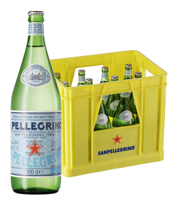 S. PELLEGRINO Mineralwasser mit Kohlensäure Mehrweg 1000ml Glasflasche