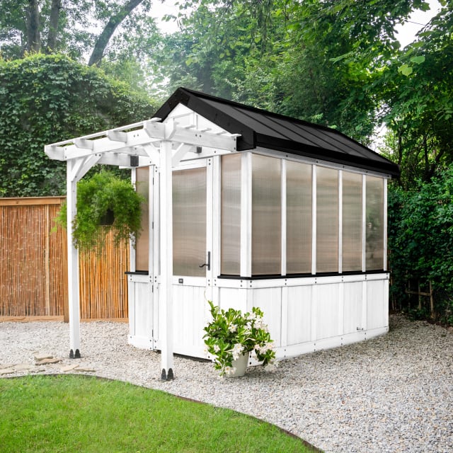 2.9m x 1.8m White Bellerose Greenhouse