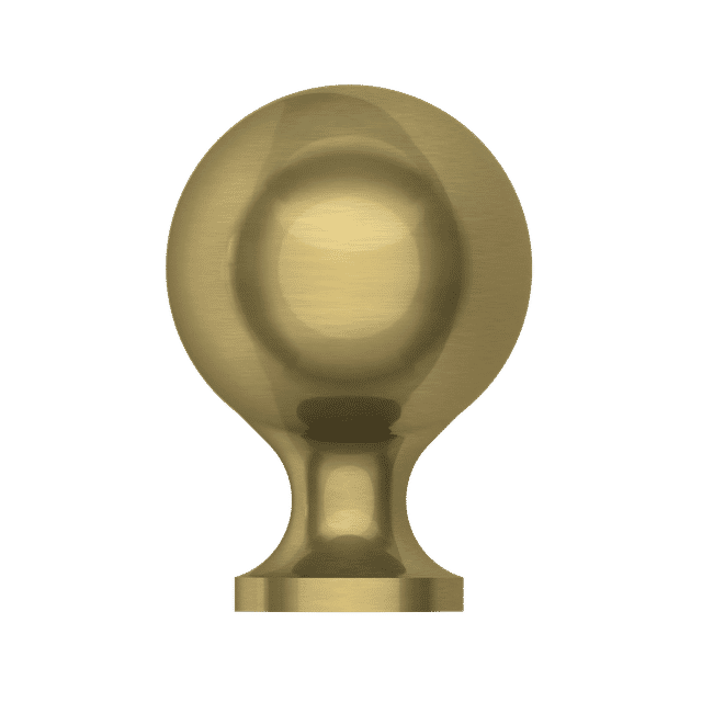 4913 Oval Knob 1.32" X 1", In Heirloom Brass