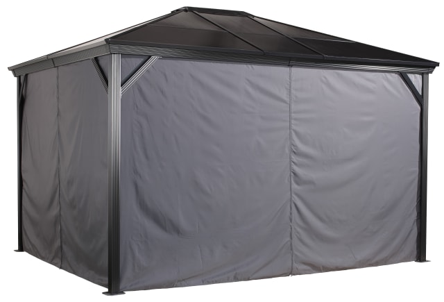 Sojag Grey Curtains For Verona Gazebo, 10 Ft. X 12 Ft., Polyester, Outdoor Shades