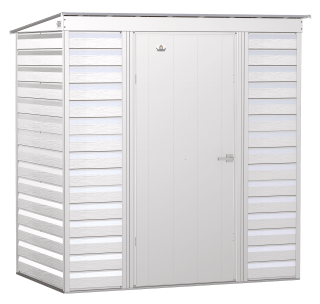 Select Steel Storage Shed Steel Storage Shed, 6X4, Flute Grey
