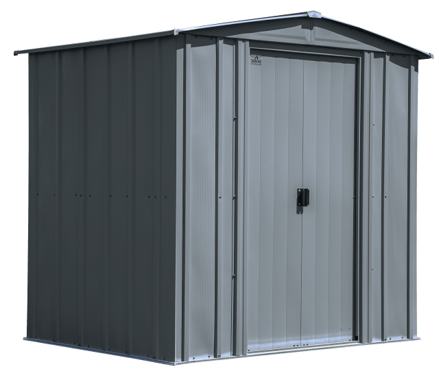 Classic Steel Storage Shed, 6X5, Charcoal