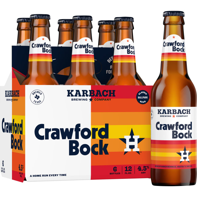 Karbach Brewing Co. Crawford Bock Beer, 6 Pack 12 oz. Bottles, 4.5% ABV