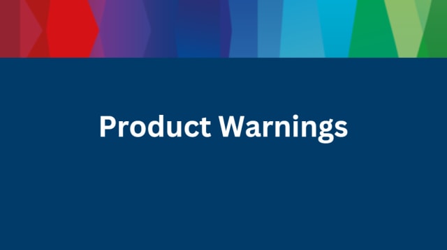 *Products with Warnings