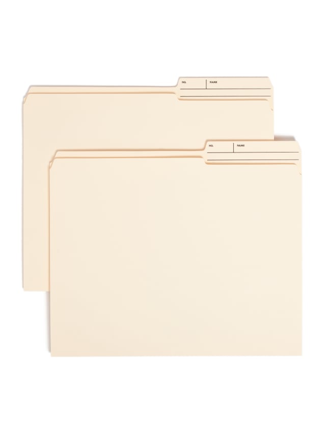 Reinforced Printed Tab File Folders