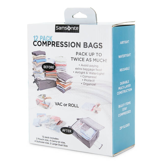 Compression Bags Compression Bag Kit 12Pc - Clear