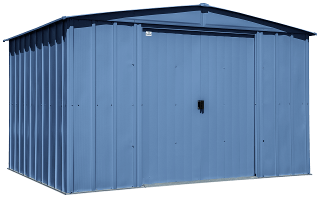 Classic Steel Storage Shed, 10X8, Blue Grey