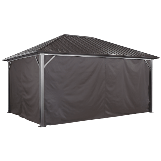 Sojag Brown Curtains For Genova Gazebo, 12 Ft. X 16 Ft., Poly