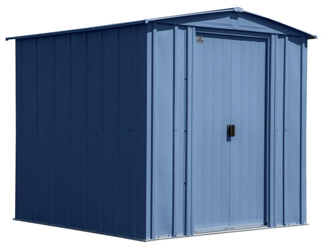 Classic Steel Storage Shed, 6X7, Blue Grey