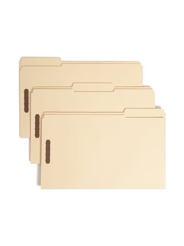 100% Recycled Reinforced Tab Fastener File Folders