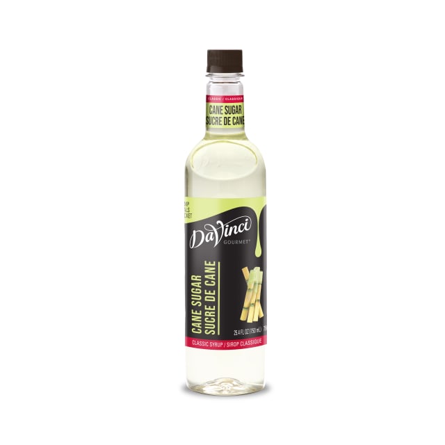 DaVinci Gourmet Cane Sugar Syrup, Plastic Bottle, 4 x 750 mL