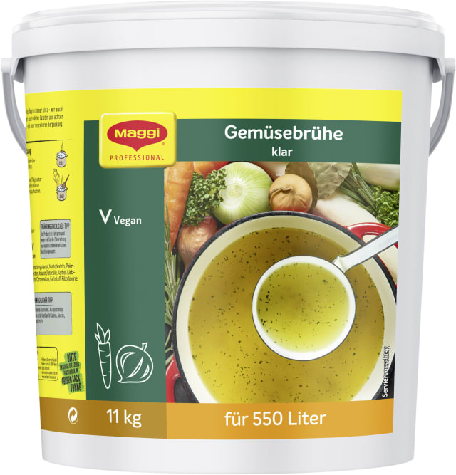 MAGGI Klare Gemüsebrühe 11kg, für 550 Liter