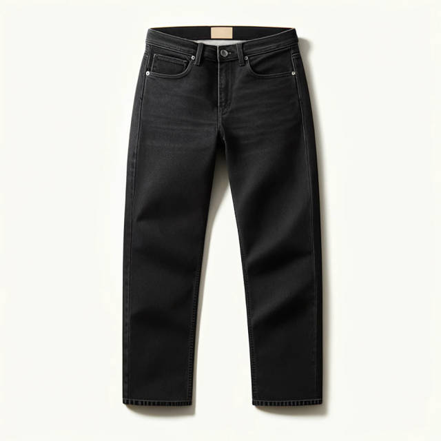 Salsify Straight Leg Jeans - Black, 10