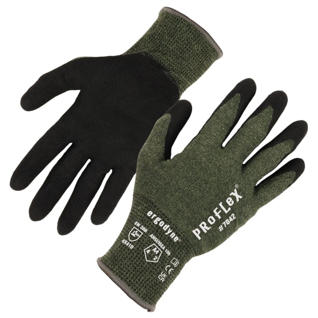 7042 1-pair 2XL Green ANSI/ISEA 105-2016 A4 CR HR Gloves - Nitrile - 18g