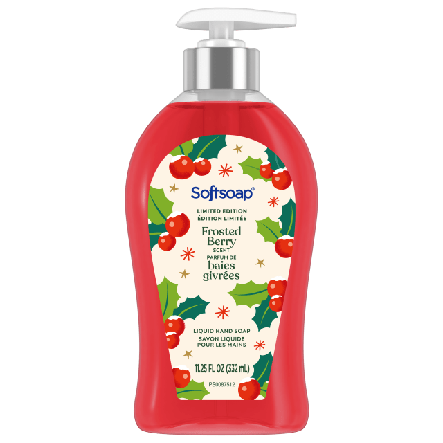 Savon liquide pour les mains Softsoap en édition limitée, Savon à mains pour la salle de bains ou la cuisine, Parfum Baies givrées, 332 ml