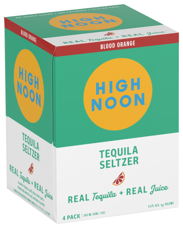 High Noon Blood Orange Tequila Hard Seltzer 355ml Can 4 Pack
