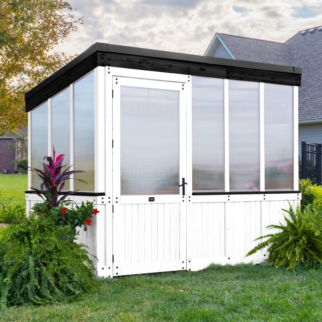 2.7m x 1.8m Willow Greenhouse - Pre-Stained & Sealed White
