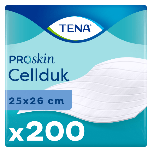 TENA Cellduk Dry Wipes –  Ideal for Incontinence Care and Full Body Cleansing, For Delicate Elderly Skin, Use Wet or Dry - 25 cm x 26 cm, Pack of 200