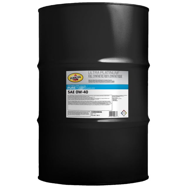 Pennzoil Ultra Platinum Full Synthetic 0W-40 Motor Oil, 55 Gallon