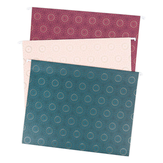Fashion Hanging File Folders, 1/5 Cut, Assorted Colors