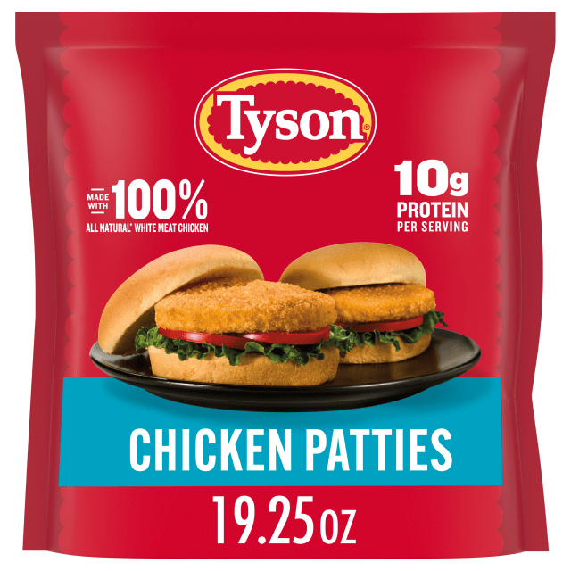 Tyson Frozen Chicken Patties, 19.25 oz
