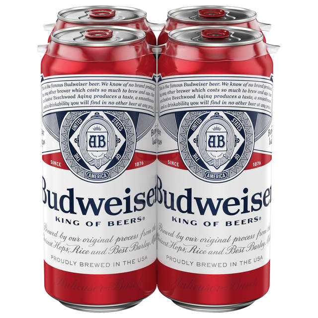 Budweiser Lager Beer 4 - 16 fl oz Cans