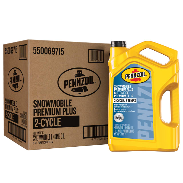 Huile Pennzoil Motoneige Premium Plus pour moteurs à 2 temps, 5 litres  caisse de 3)