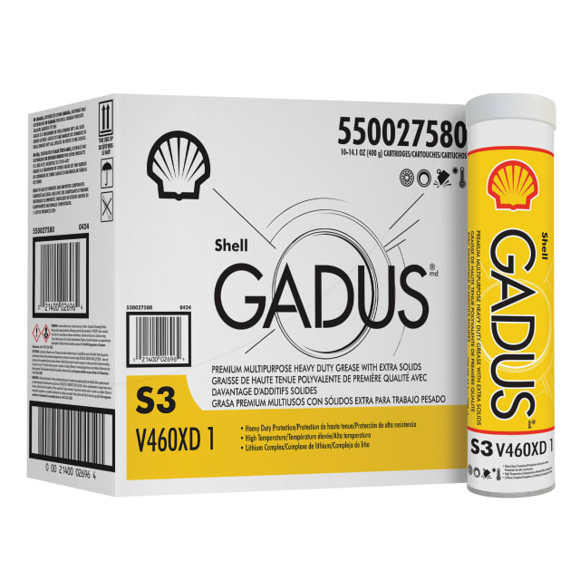 Shell Gadus S3 V460XD 1  Premium Multipurpose Heavy Duty Grease , 14.1 Ounce (10 Pack)