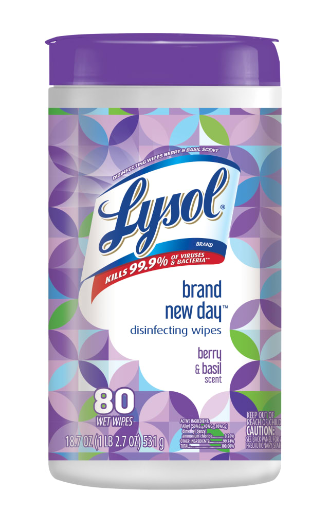 Lysol Brand New Day Disinfecting Wipes,  Berry &amp; Basil, 80ct