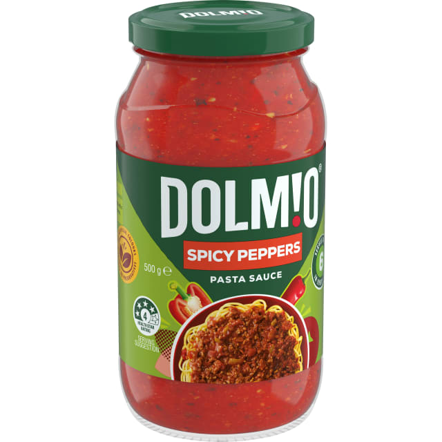 DOLMIO EXTRA Pasta Sauce Spicy Peppers 500g Jar