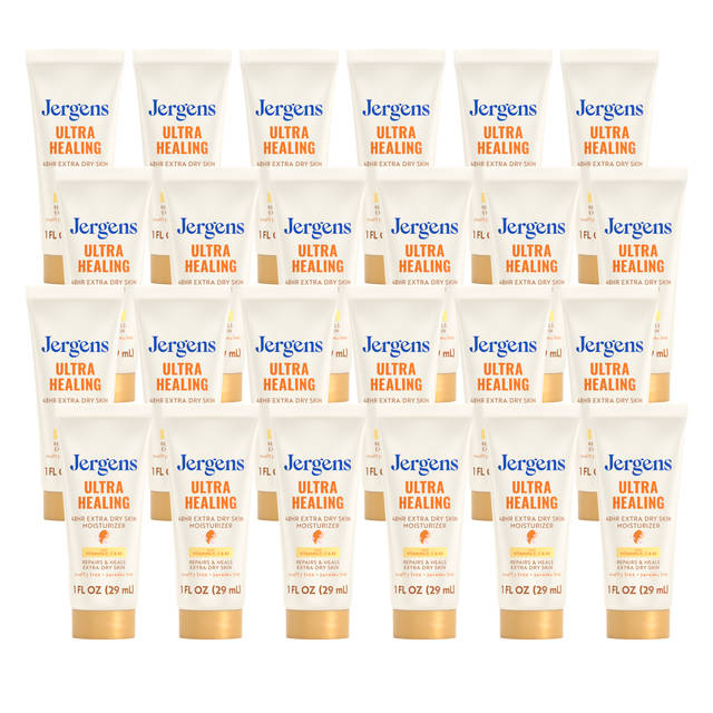 Jergens Ultra Healing Body Lotion, Moisturizer for Dry Skin, 1 fl oz, 24 pk