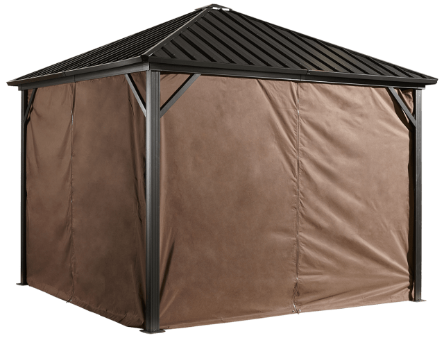 Sojag Brown Curtains for Dakota Gazebo, 10 ft. x 10 ft., Poly