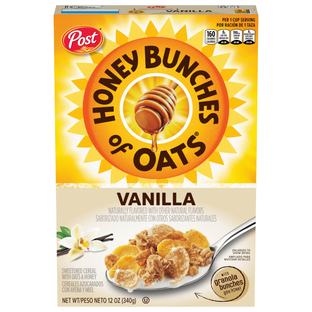 Honey Bunches of Oats Vanilla Breakfast Cereal, 12 oz Box