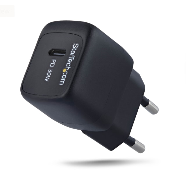 30W, Wall Charger, 1x USB-C, Black, EU