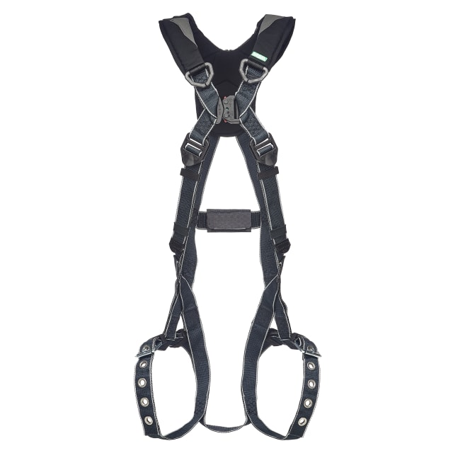 V-Fit Arc Flash Harness, Back D-Ring, Tongue Buckle Leg Straps, Standard (STD)
