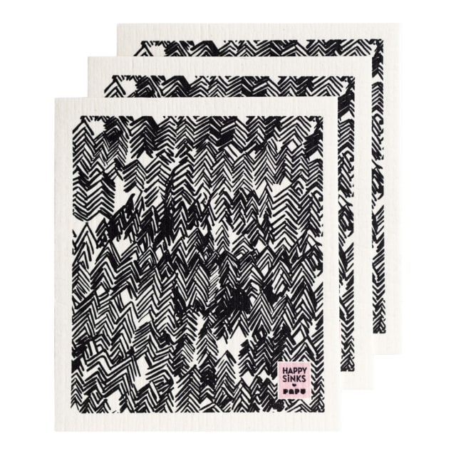 Happy Sinks Organic Cotton Dishcloth Set - Papu Drawing - 3pcs